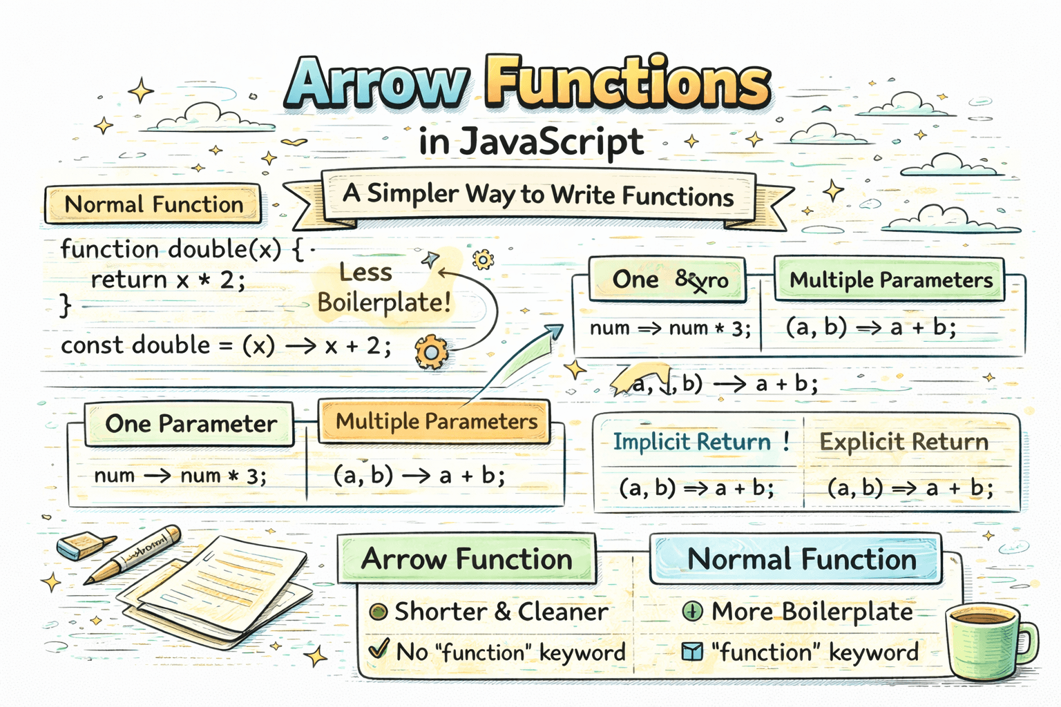 Arrow Functions in JavaScript: A Simpler Way to Write Functions